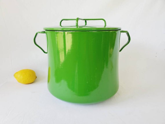 Rare XXL Dansk Kelly Green Stock Pot With Lid Kobenstyle 7 Qt