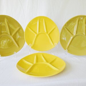 4 French Niderviller Fondue Plates Divided Plates Set of Four Raclette Serving Dining Ware 1960s Vintage Cocktail Party Plates