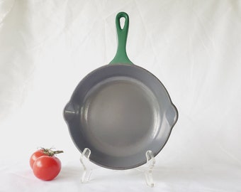 Sartén vintage Le Creuset esmaltada verde bosque, tamaño 20