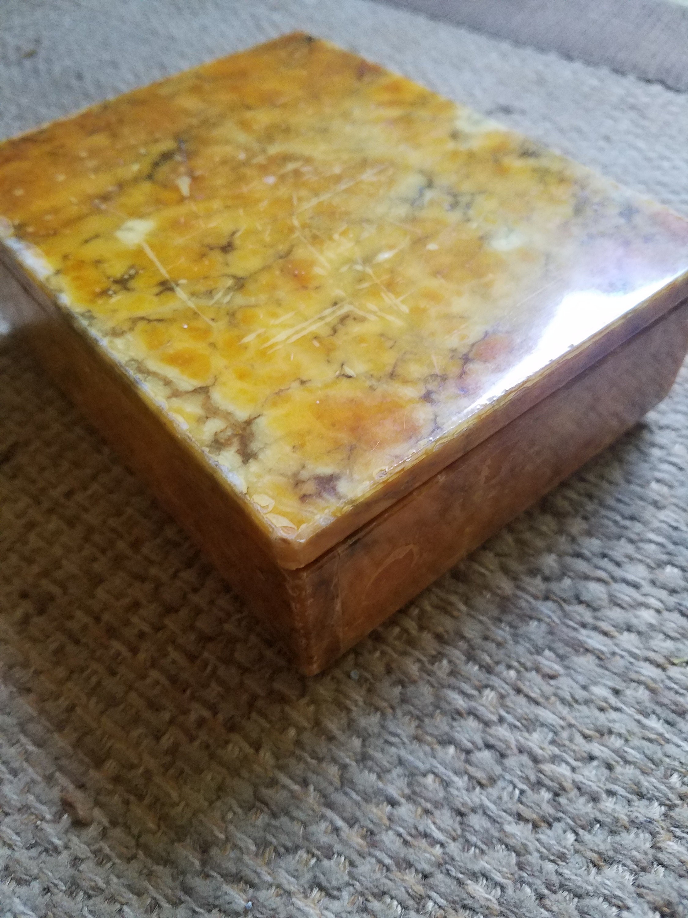 Italian Alabaster Cigarette Box Ashtray Pair Vintage Mid Etsy