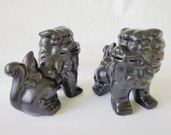 中国の福犬像 ターコイズ 犬のギフト 犬の置物 風水 陶器 保護寺院 福