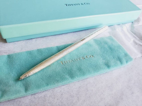 Tiffany & Co Sterling Silver Purse Pen Diamond Cut Vintage 