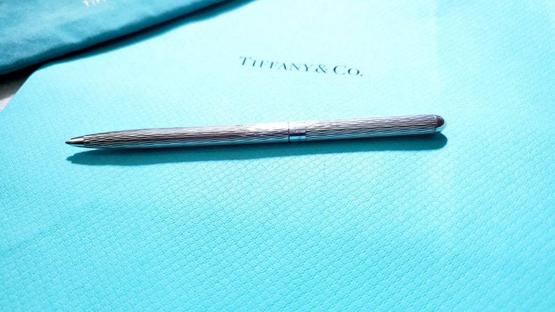 Tiffany & Co Sterling Silver Purse Pen Diamond Cut Vintage - Etsy