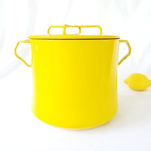 Rare XXL Dansk Sun Gold Stock Pot with Lid Kobenstyle 7 Qt Large Enamelware Jens Quistgaard France IHQ Vintage Cookware Dutch Oven Casserole
