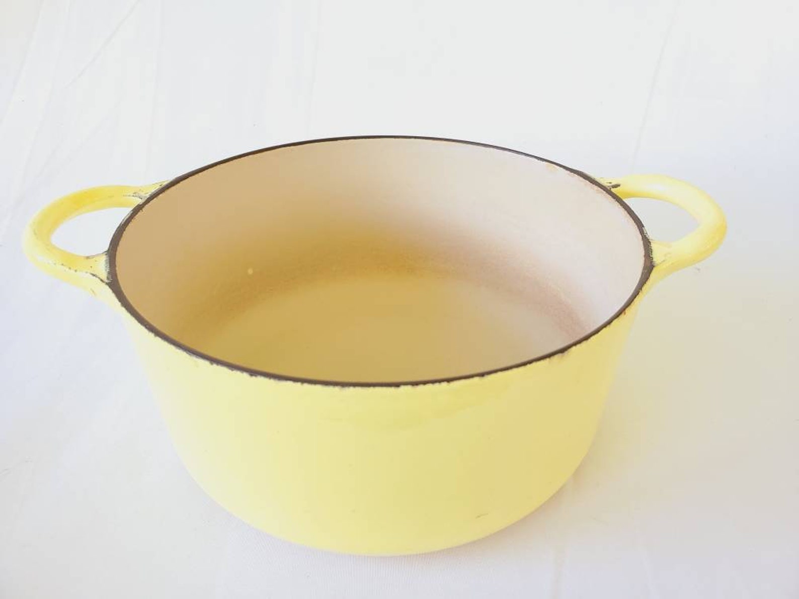 1950s Elysees Yellow Le Creuset Dutch Oven Lidded Pot 2 Qts Etsy