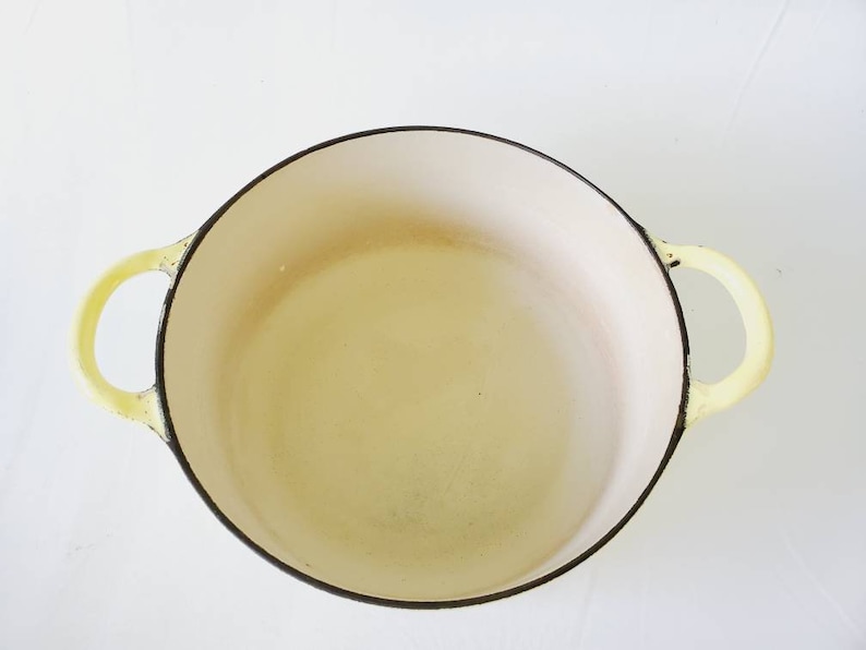 1950s Elysees Yellow Le Creuset Dutch Oven Lidded Pot 2 Qts Etsy