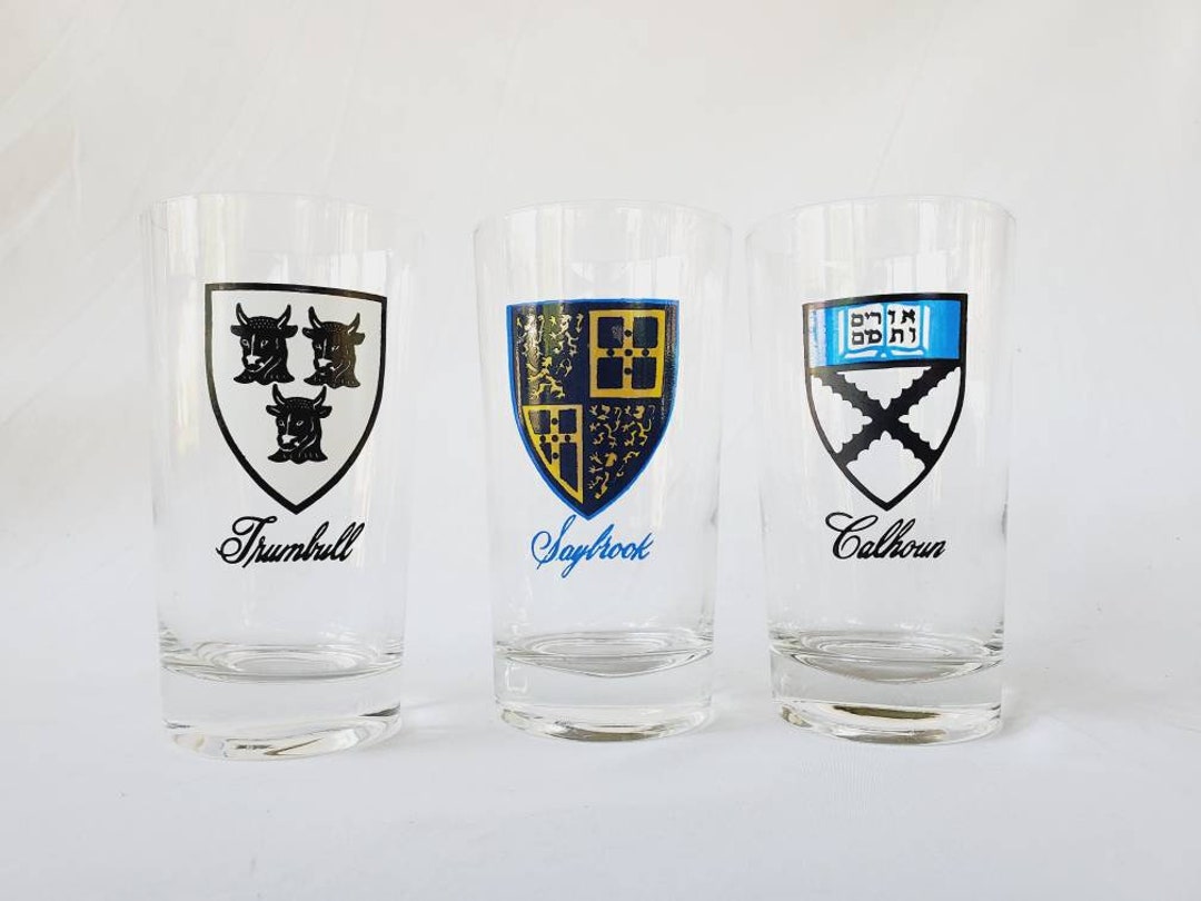 Vintage YALE Residential College Glasses Saybrook Calhoun Etsy