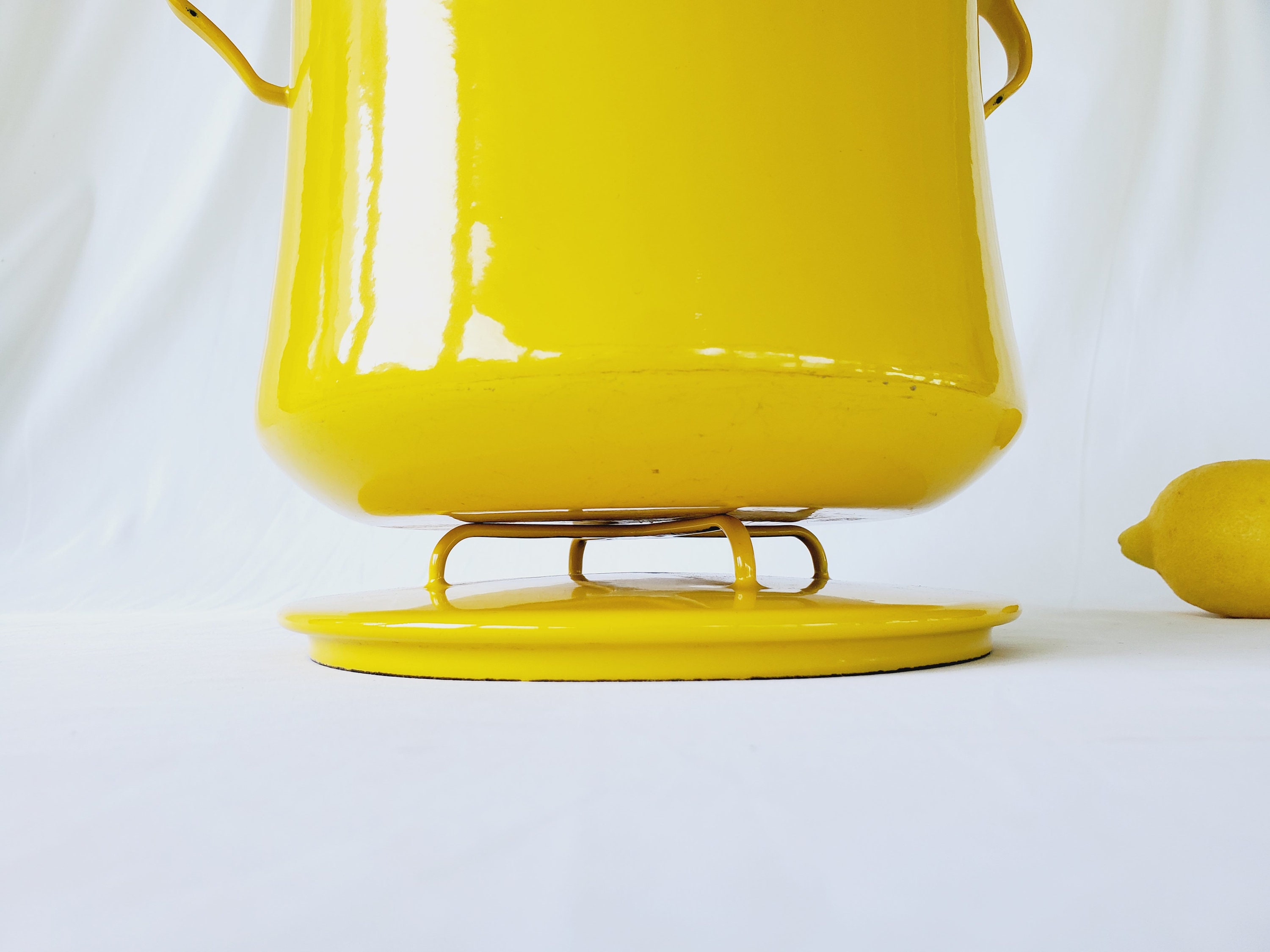 Rare XXL Dansk Sun Gold Stock Pot With Lid Kobenstyle 7 Qt