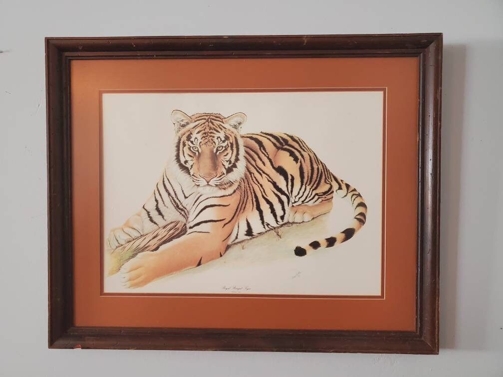 Bengal Tiger, Sean Bollar Lithograph, Signed in Pencil