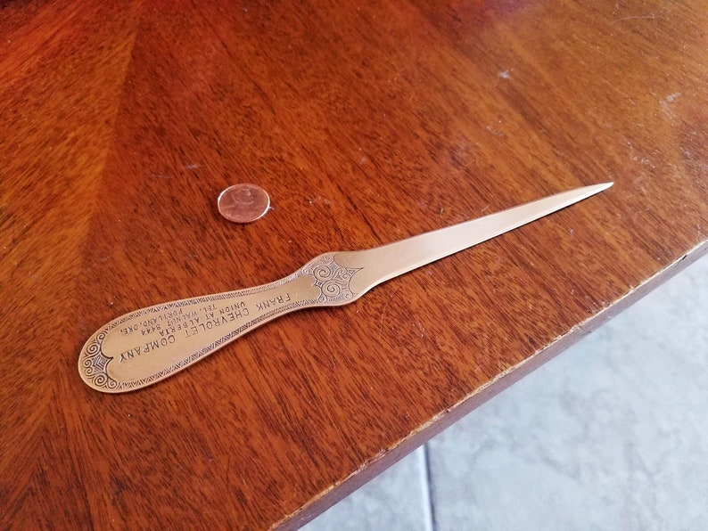 Copper Portland Oregon Letter Opener Souvenir From Frank Etsy
