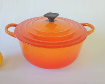 Cocotte DOUFEU Cousances Orange 22 Cm – Ancienne Le Creuset – Pour Gaz