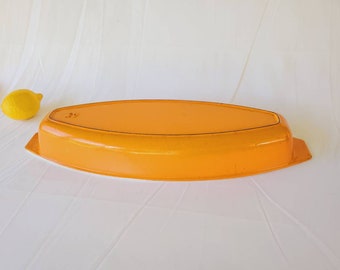 ヴィンテージ ルクルーゼ スチール ソースパン #16 オレンジ 6インチ