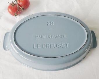 Vintage Le Creuset Oval Baker, 1.5 Qt Sky Blue Casserole Dish