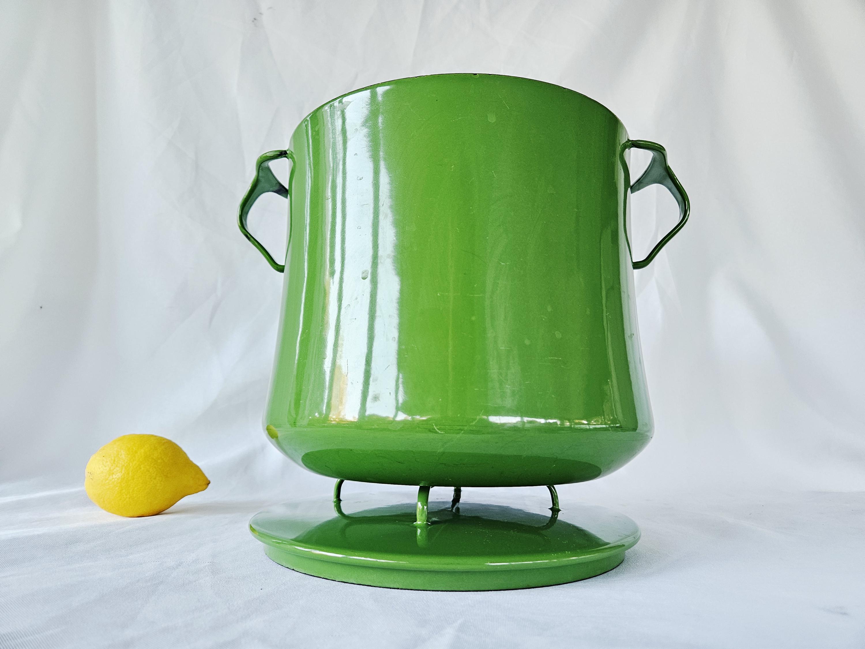 Rare XXL Dansk Kelly Green Stock Pot With Lid Kobenstyle 7 Qt