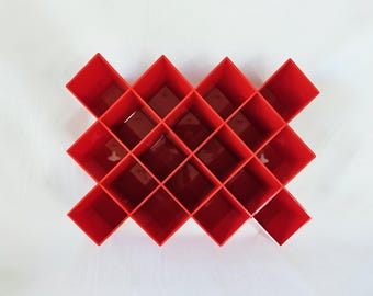 1980s Copco Red Spice Rack, Memphis Design Kitchen Decor, Red Kitchen, Culinary Gifts, Kitchen Storage