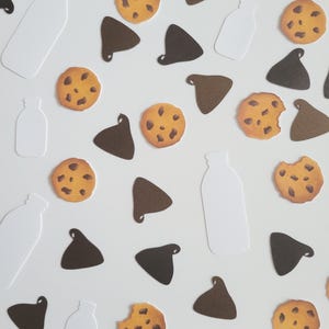 Cookie, Chocolate Chip and Milk Party Birthday Shower Sweet Confetti Confettis