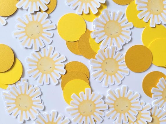 You are my Sunshine, Sunkissed Beauty, Ray of Sunshine, Little Miss Sunshine, My First Summer, Birthday, Shower, Party Confetti, Confettis