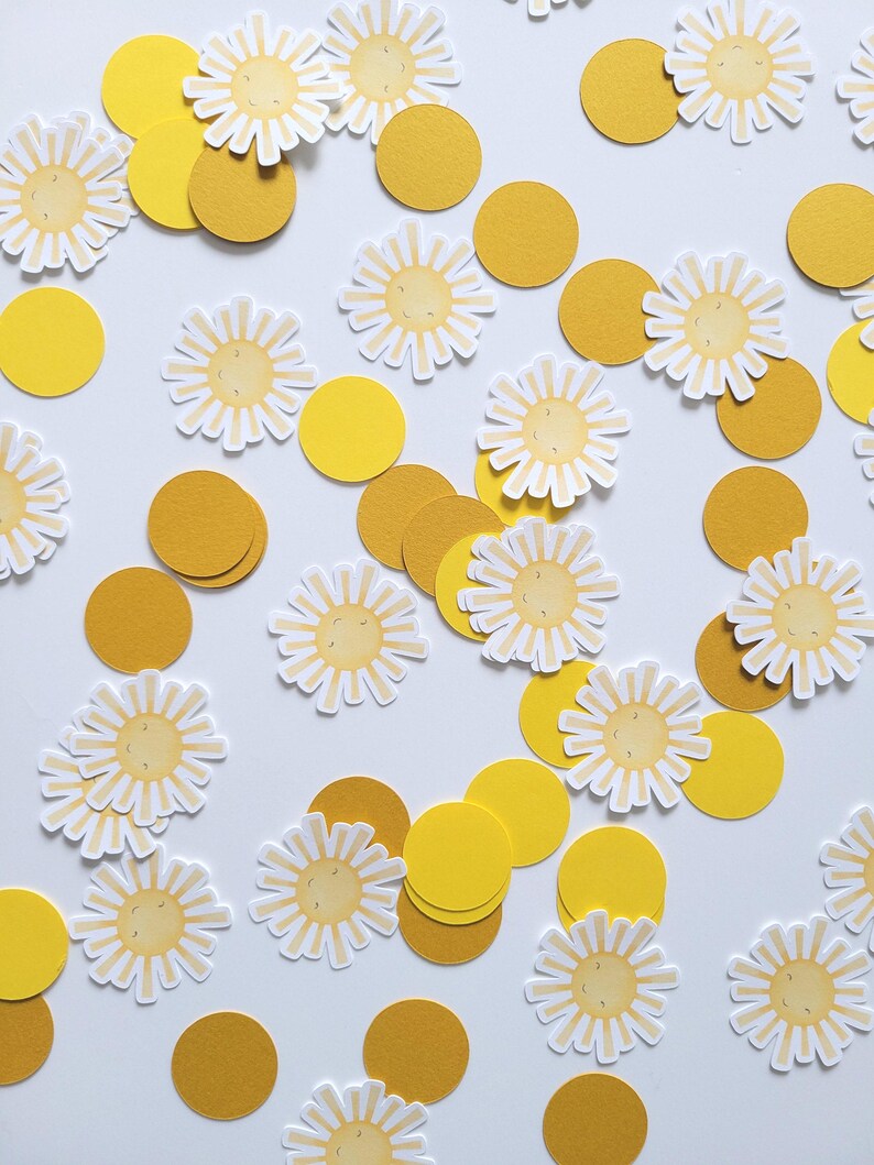 You are my Sunshine, Sunkissed Beauty, Ray of Sunshine, Little Miss Sunshine, My First Summer, Birthday, Shower, Party Confetti, Confettis image 6
