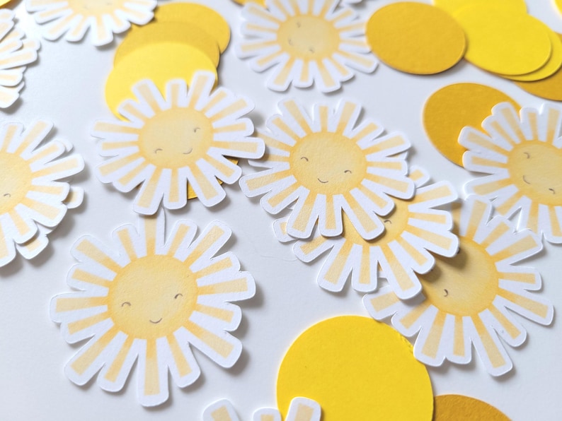 You are my Sunshine, Sunkissed Beauty, Ray of Sunshine, Little Miss Sunshine, My First Summer, Birthday, Shower, Party Confetti, Confettis image 2