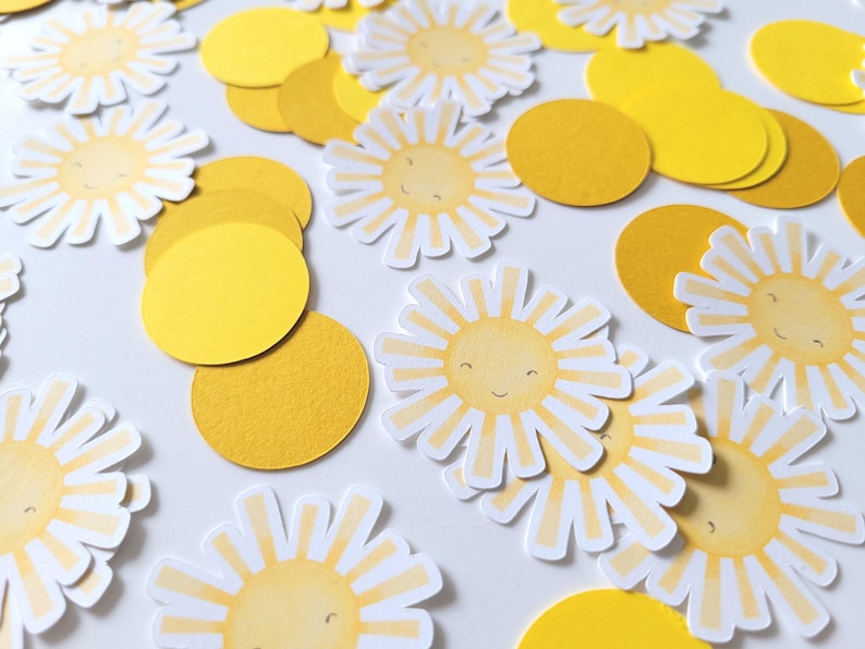 You are my Sunshine, Sunkissed Beauty, Ray of Sunshine, Little Miss Sunshine, My First Summer, Birthday, Shower, Party Confetti, Confettis image 3
