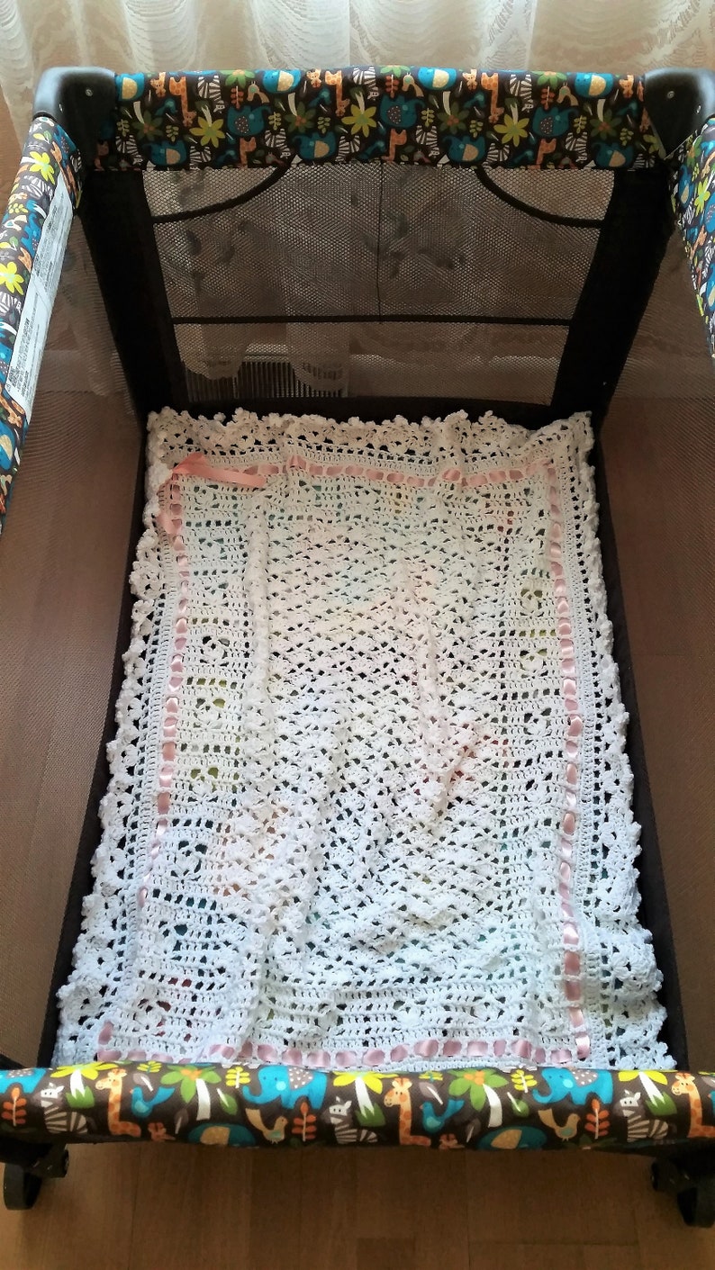 Baby Girl Blanket and Hat Set Crochet Baby Blanket Set Baby Shower Gift