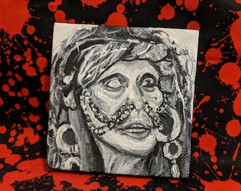 The Green Inferno Antonieta Pari painting, Village Elder cannibal movie eli Roth modern horror women in horror horror art horror painting