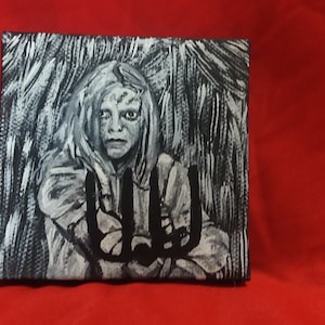 Friday the 13th Part 2 Ginny Fields painting, Amy Steel horror art horror movies Jason Voorhees