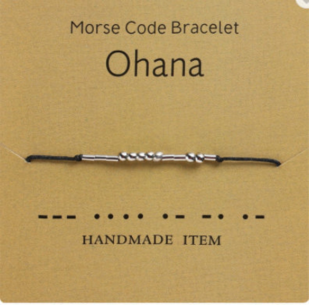 Ohana Morse Code Bracelet. Handmade. Can Be Used as an Anklet Etsy