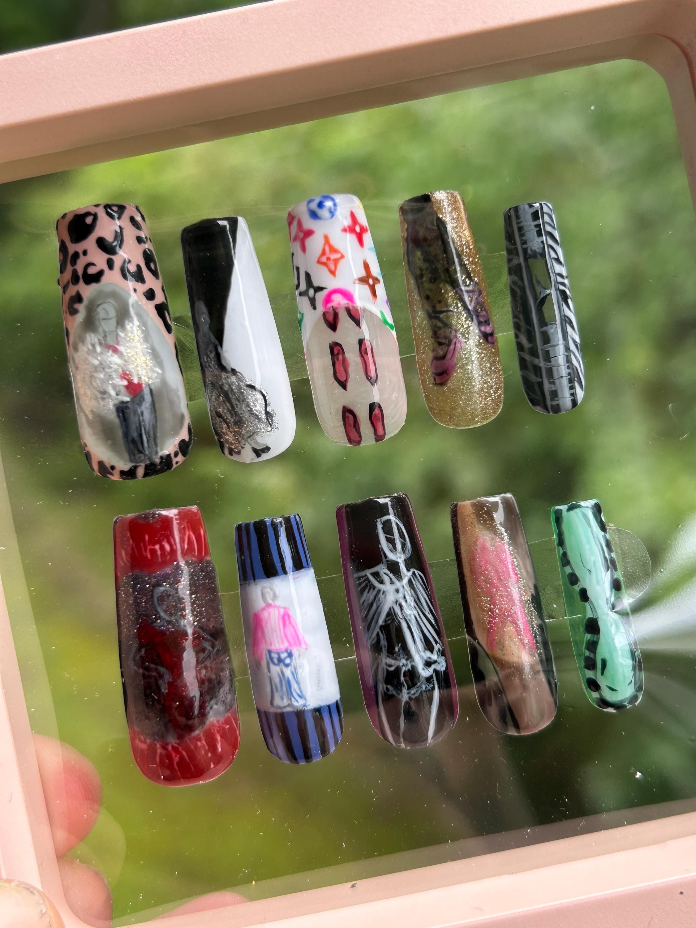 Louis Vuitton Nail Designs - Etsy