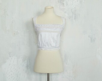 Antique Cotton and Lace Camisole