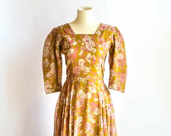 Handmade 1970's floral print dress