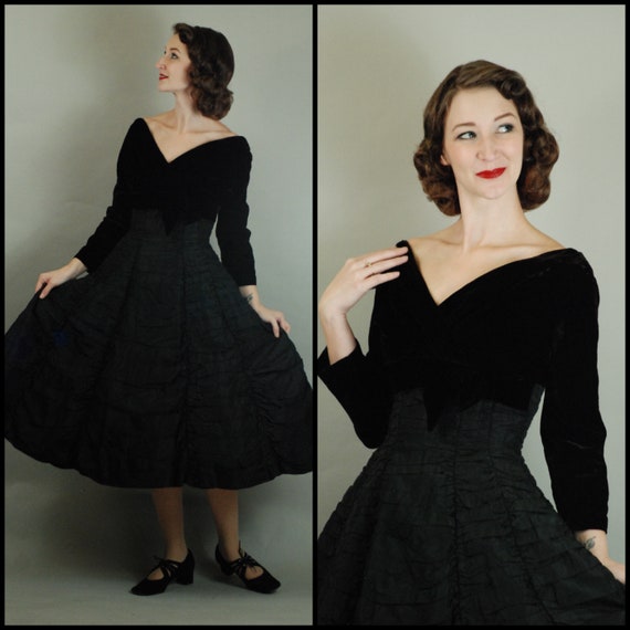 1950s Dress | Glorious 1950s Suzy Perette Ruched E