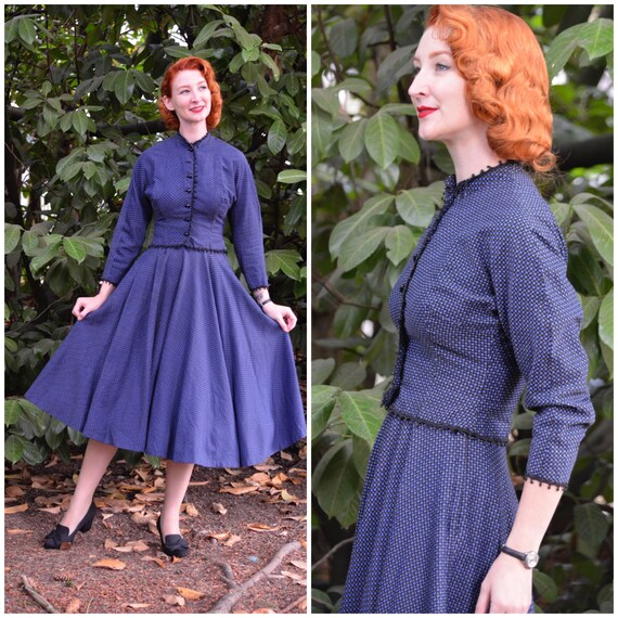 Vintage 50s Donnybrook Skirt Suit Ladies Tweed Jacket & Skirt S