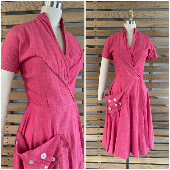 Wrap dress 1950s - Gem