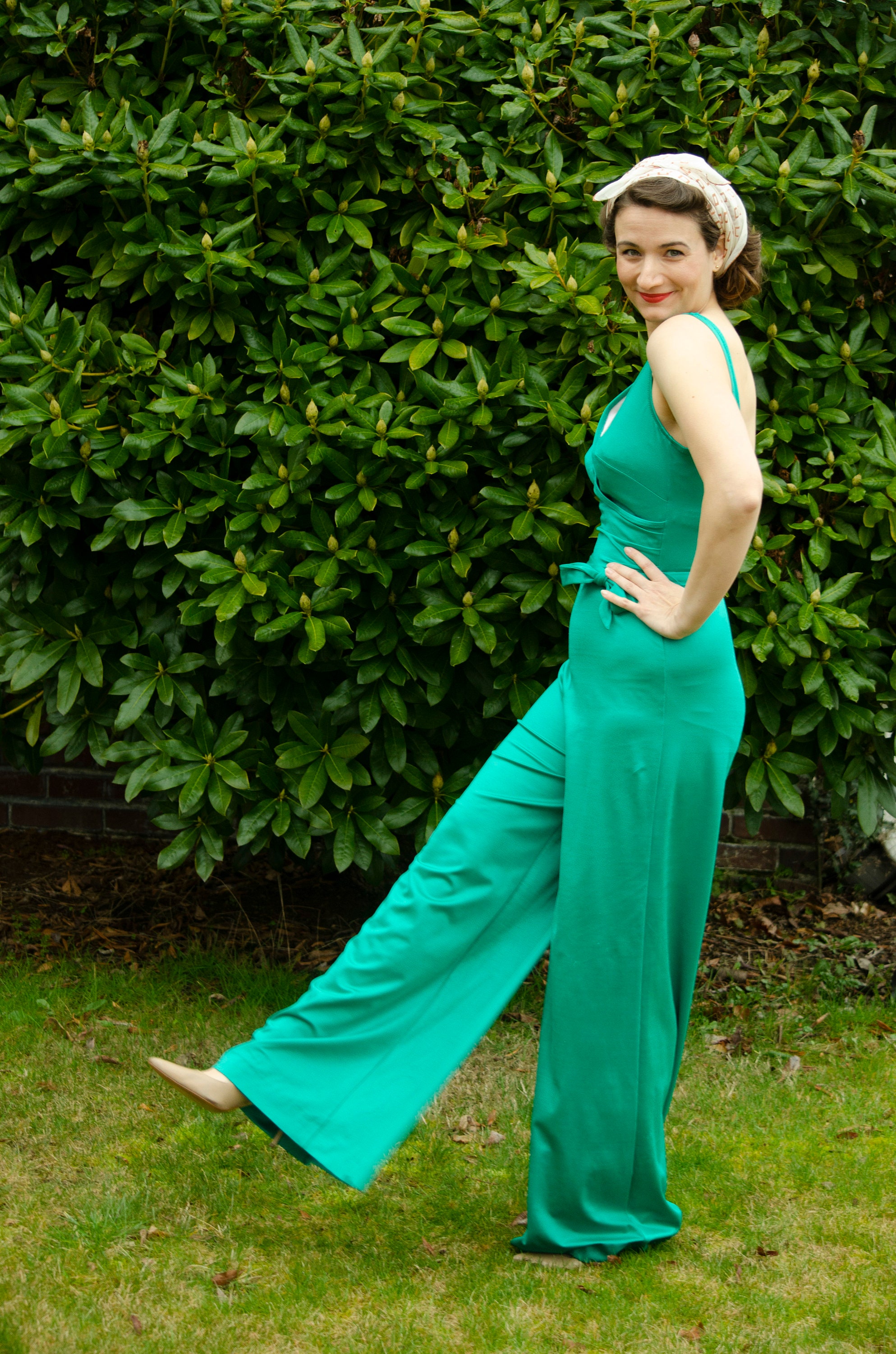 1970s Jumpsuit Fantastic Emerald Green Deweese Swimwear Etsy