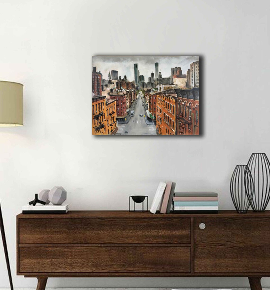 New York Original Oil Painting on Canvas,contemporary USA Painting,new ...