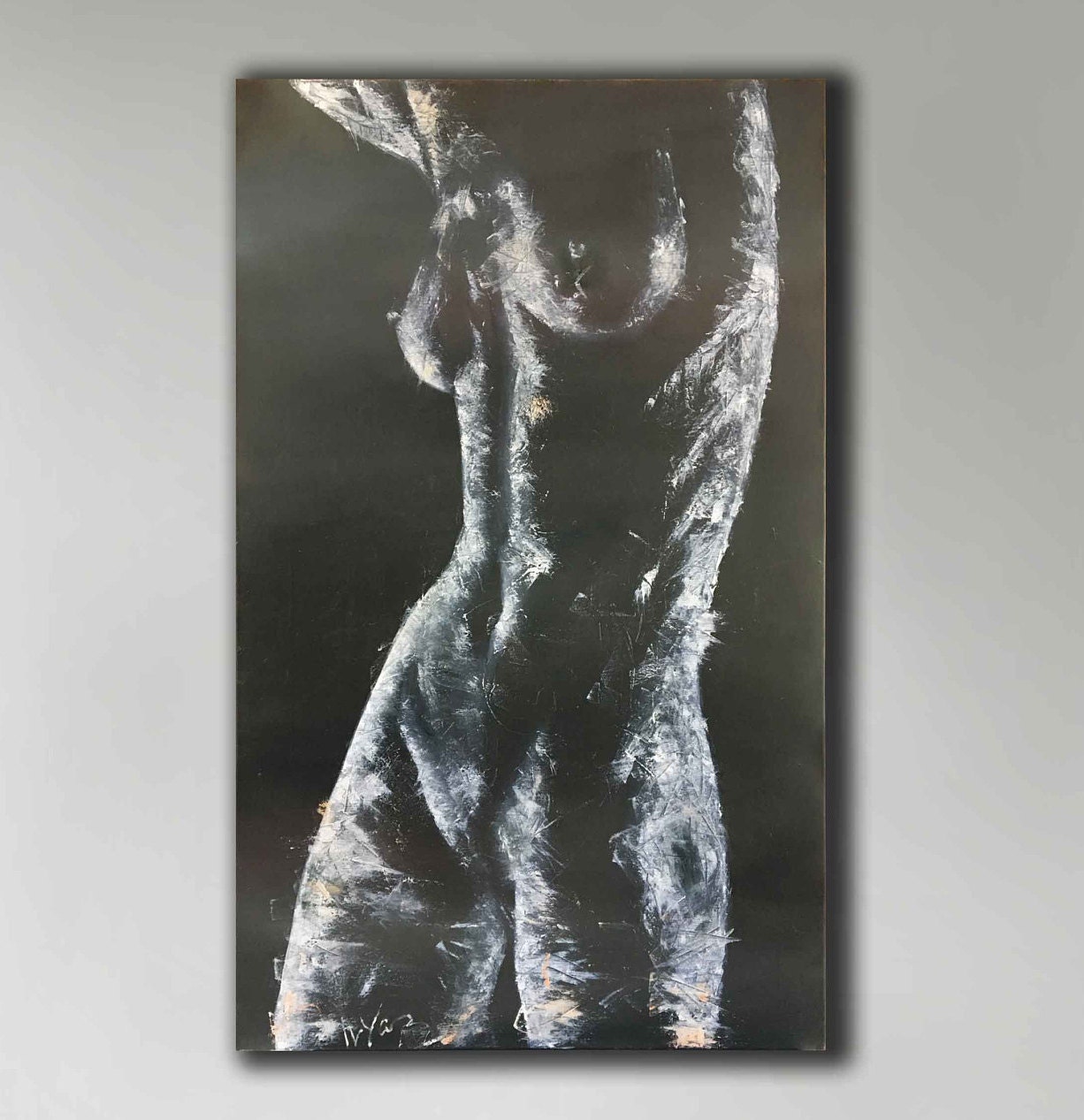 Oil Painting On Canvas Body Painting Modern Painting Girl Art Etsy