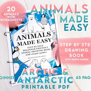 動物の描き方 | 北極と南極版、書面によるガイド付きのステップバイステップの描画チュートリアル | 初心者および中級者向け