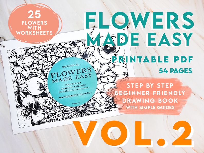 How to Draw Flowers Vol 2, Stepbystep Drawing Tutorials With Written