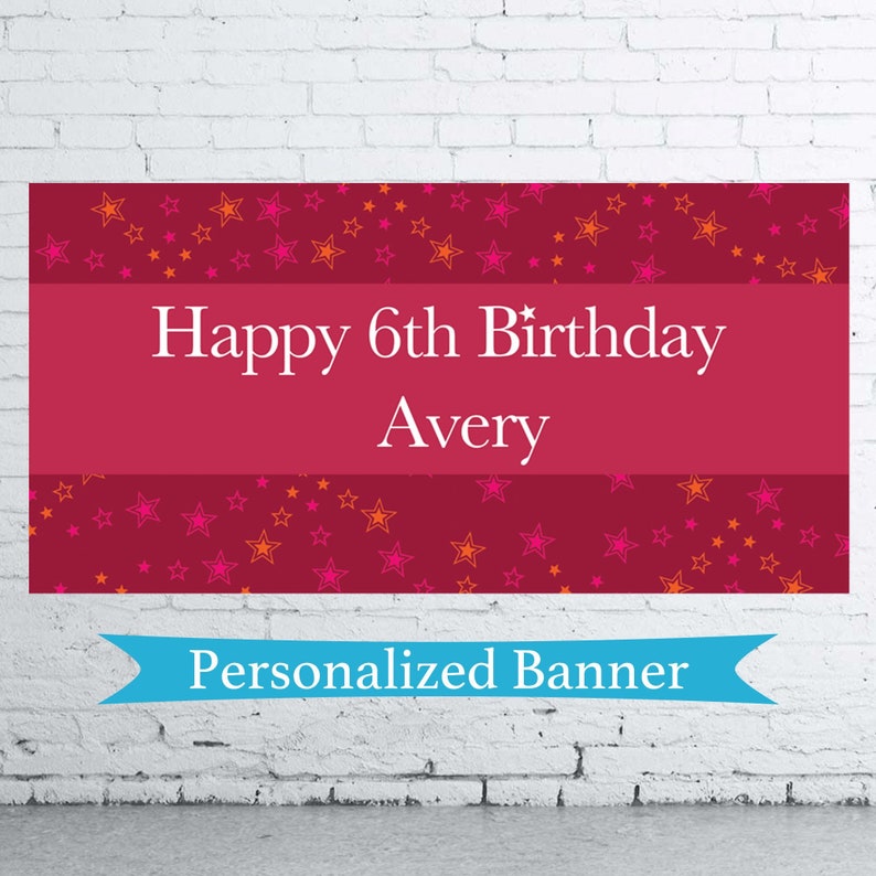 American Girl Birthday Party Banner Personalized American Etsy