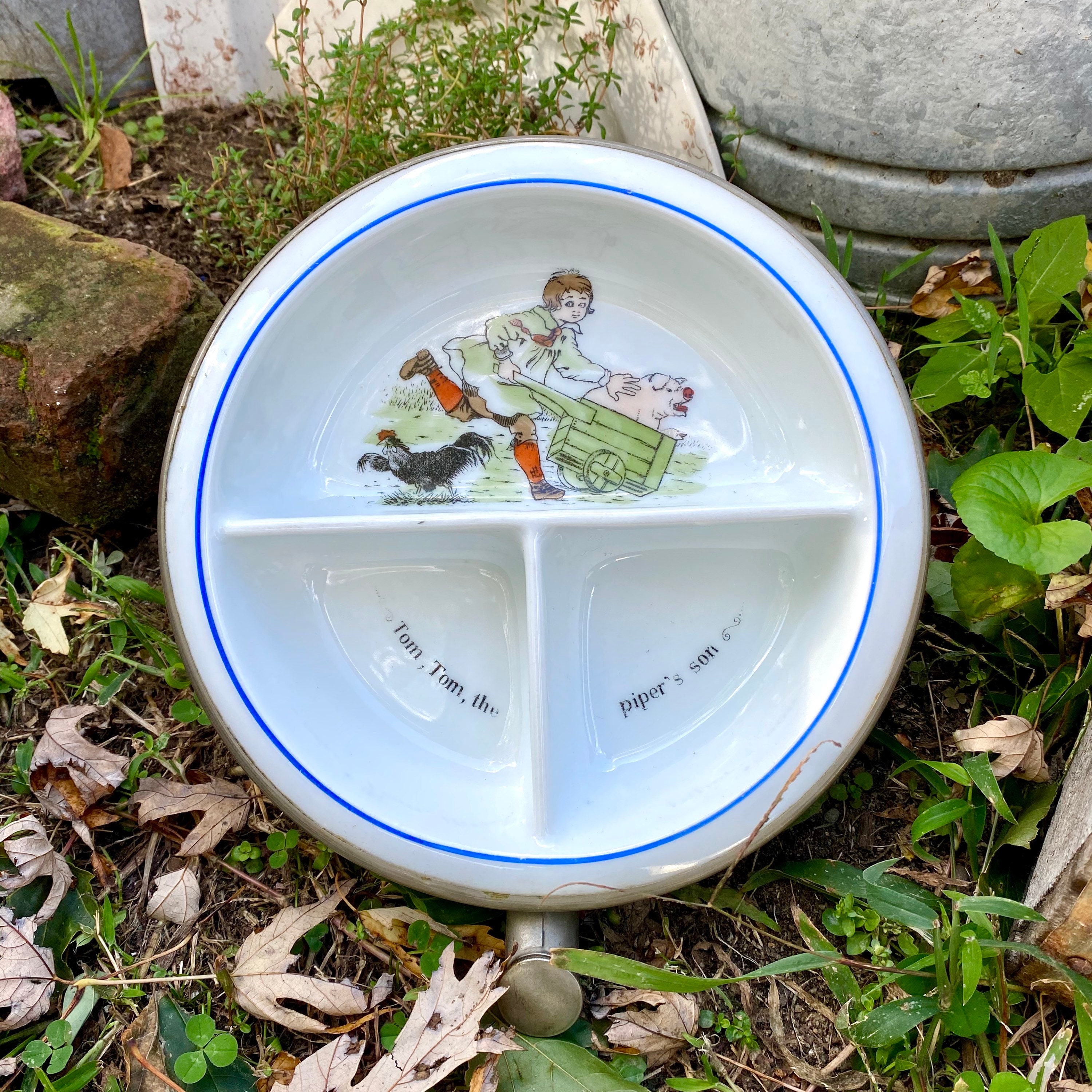 Vintage Excello Ceramic Baby Toddler Warming Dish Bowl Peter Etsy UK