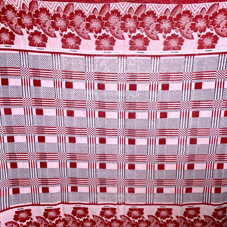 Vintage Esmond Warmspun Blanket Cotton 1930s 1940s Red Pink Twin B Etsy
