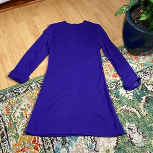 Vintage Knit Dress Purple 1960s 1970s XS image 5