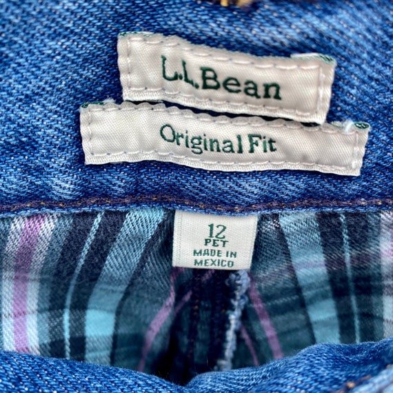 Vintage 1990s LL Bean High Waist Denim Jeans Flan… - image 5