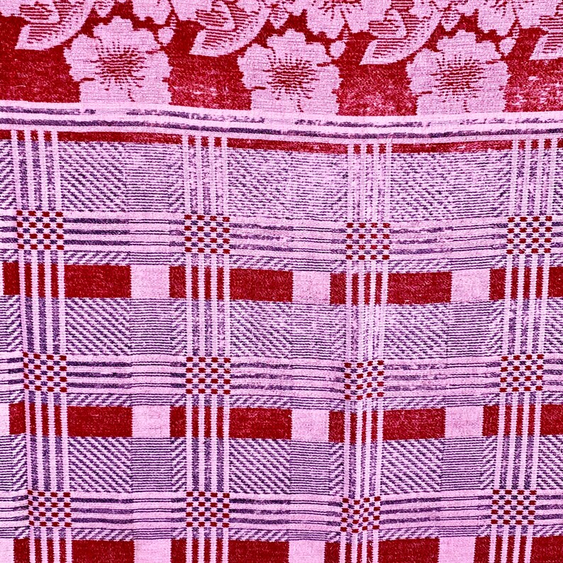 Vintage Esmond Warmspun Blanket Cotton 1930s 1940s Red Pink Twin B Etsy