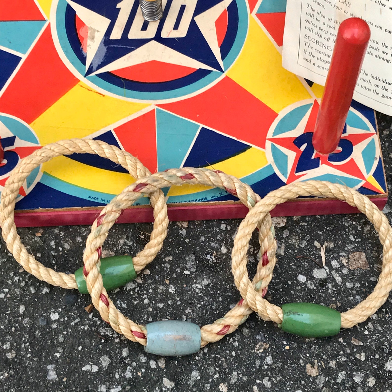 Vintage Ring Toss Game Five Star Bersin Playthings Toy Box Etsy