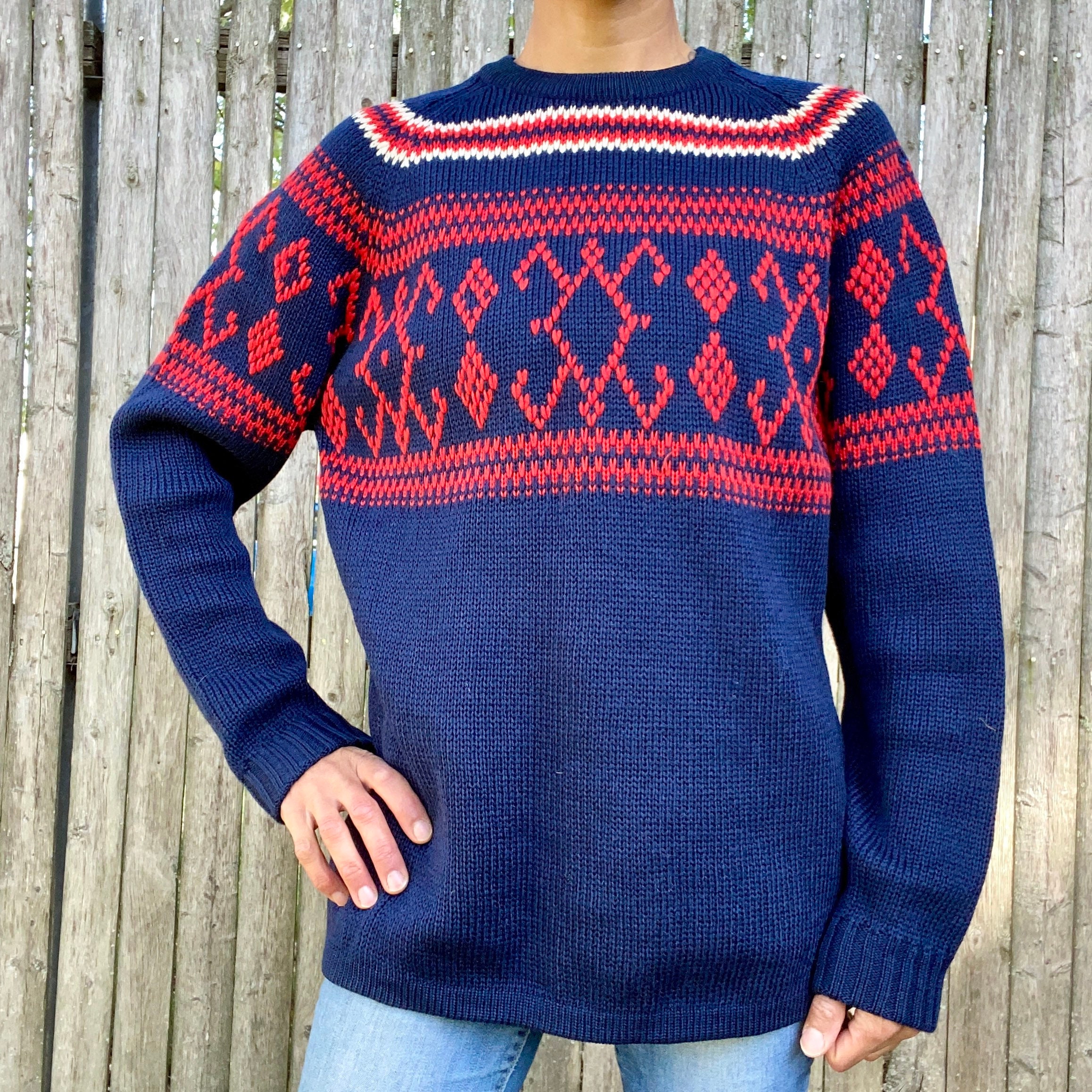 Vintage ski sweaters mens Clearance