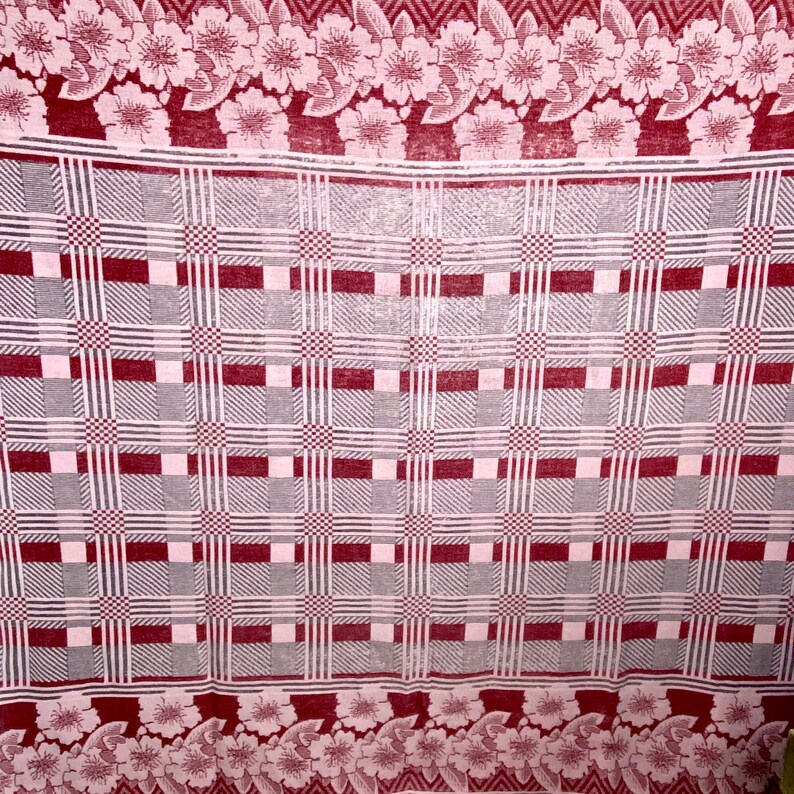 Vintage Esmond Warmspun Blanket Cotton 1930s 1940s Red Pink Twin B Etsy