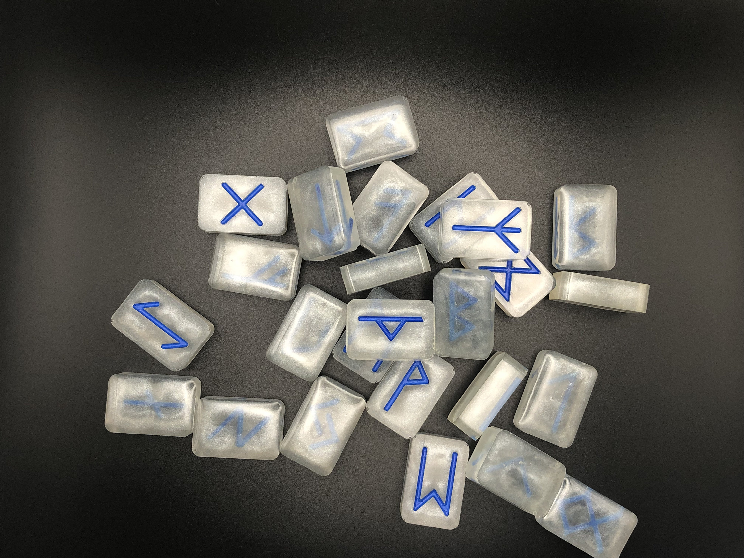 Elder Futhark Resin Runes: Frozen Lake Set - Etsy