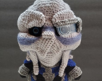 Garrus Vakarian Crochet Pattern, Mass Effect Crochet, Crochet Pattern, Learn To Crochet,  N7, Turian, Amigurumi Pattern, Pattern ONLY,